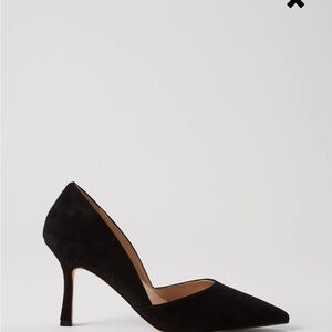 Ann Taylor Azra Suede Pump Heels NWT in box size 8 black